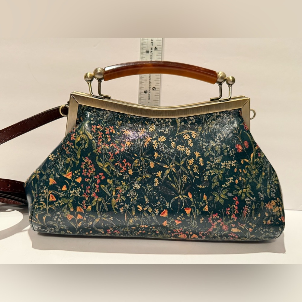 Patricia Nash Tuscan Field Collection Floral Patterned Crossbody W/Gold Accents - Picture 15 of 17